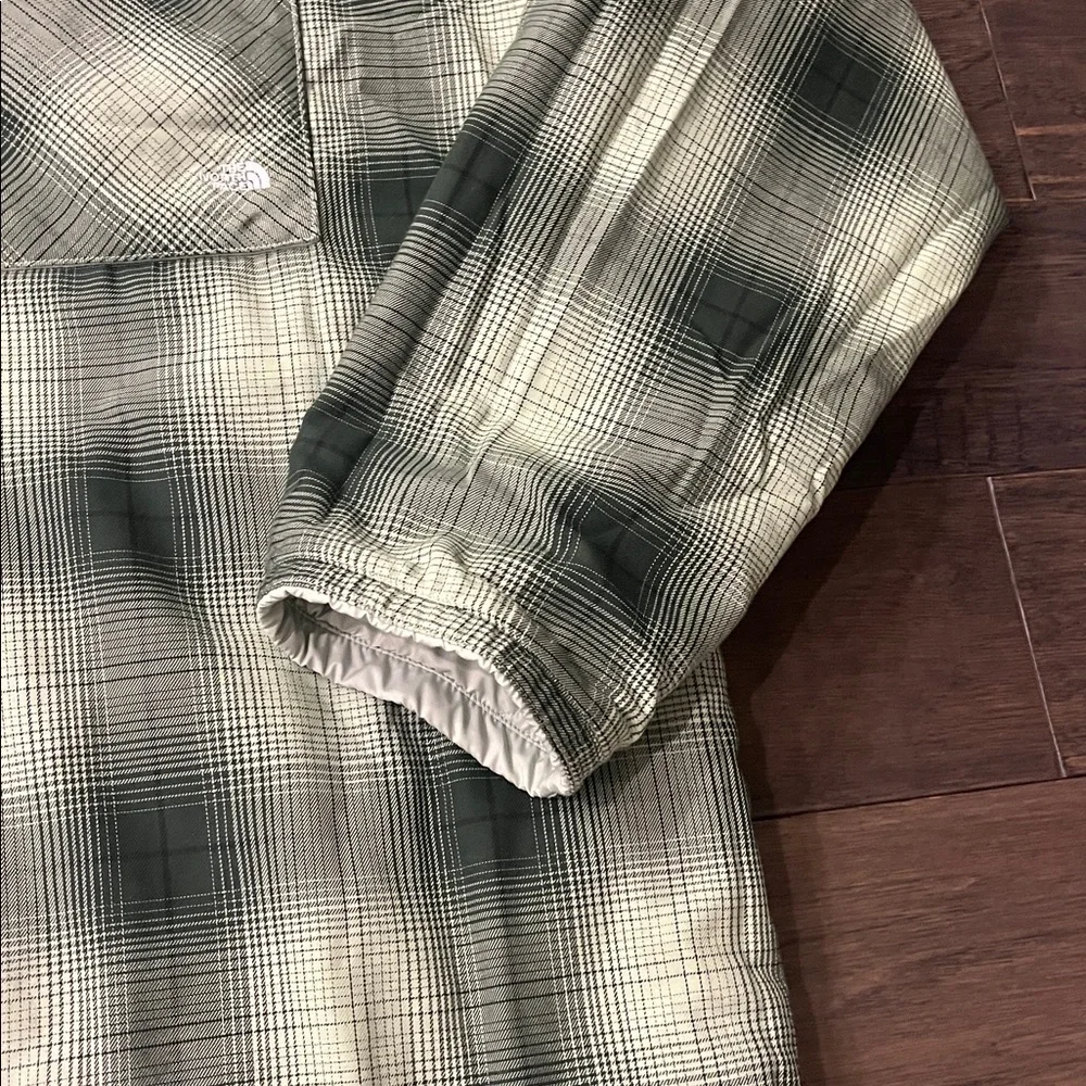 The North Face Afterburner Flannel Shirt Jacket Reversible Green Mens Size 3XL